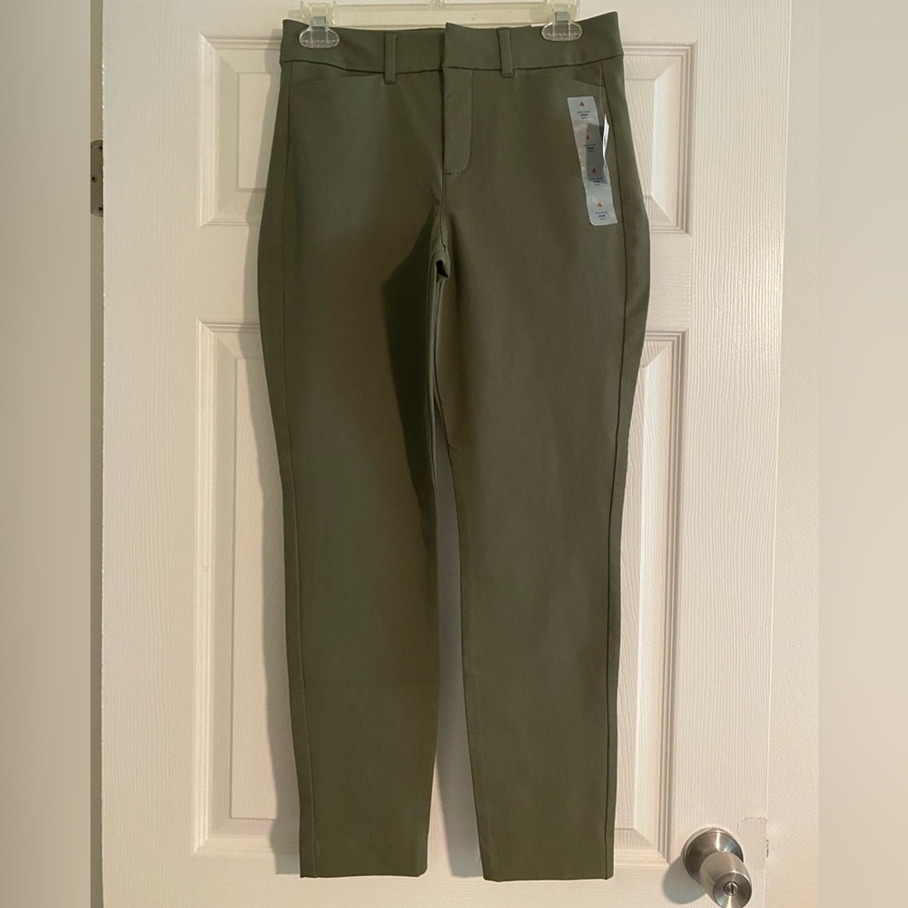 Old Navy Olive Green High-Rise Pixie Pants